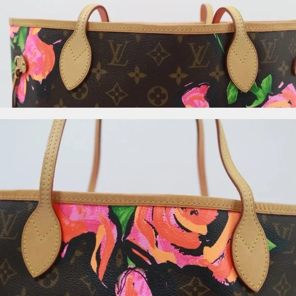 💎 ✨ HOST PICK ✨💎 ROSES STEPHEN SPRUCE NEVERFULL MM LOUIS VUITTON COLLECTABLE - Picture 12 of 17